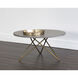 Wesley 35.5 X 17.75 inch Grey / Antique Brass Coffee Table
